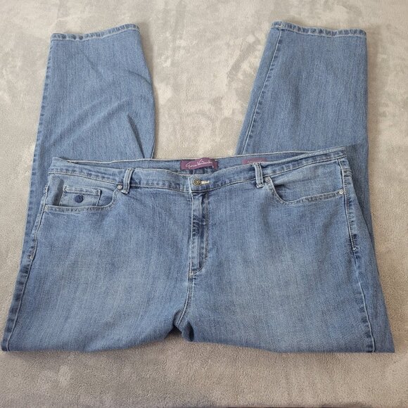 Glorai Vanderbilt Amanda Women Jeans 24W Plus Straight Leg Medium Blue SL52E - Picture 1 of 9